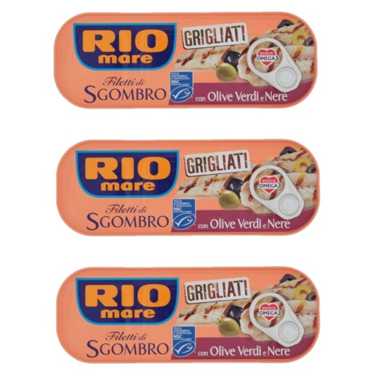 Riomare Filetti di Sgombro Grigliati Olive 120 g
