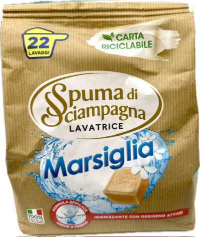 Schiuma di Sciampagna Detersivo in Polvere Marsiglia 22 Misurini