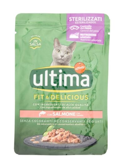 Ultima Cibo per Gatto Fit & Delicious Sterilised Salmone 85 g