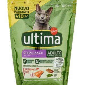 Ultima Cibo per Gatto Sterilizzato Croccante Salmone 440 g