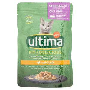 Ultima Cibo per Gatto Sterilizzato Fit & Delicious Pollo 85 g