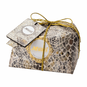 Muzzi Panettone Pere e Cioccolato Incarto Animalier - 1 kg
