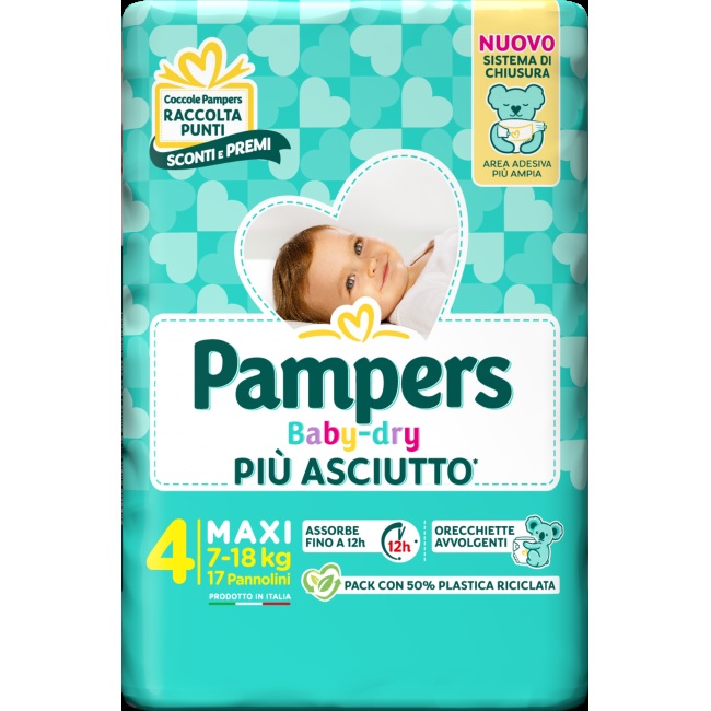 5699-pampers-baby-dry-maxi-x-17-n-4 Pampers Baby Dry Maxi x 17 N. 4 - immagine 1