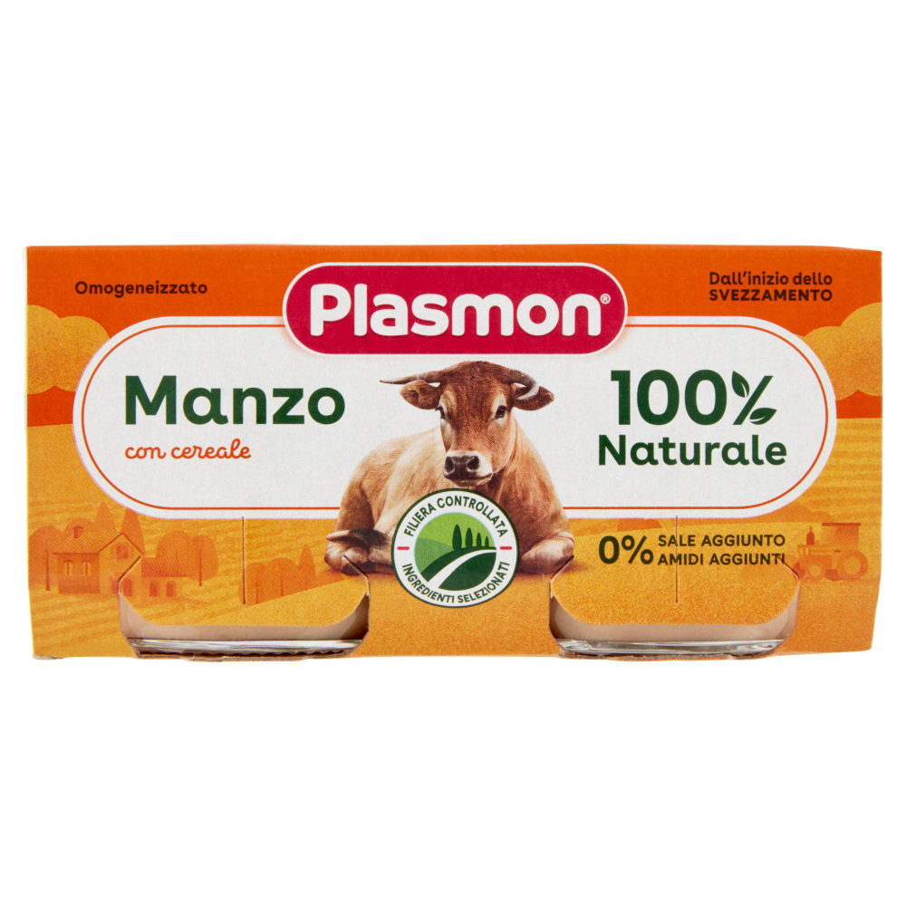 6052-plasmon-omogeneizzato-manzo-2-x-80-g Plasmon Omogeneizzato Manzo 2 x 80 g - immagine 1