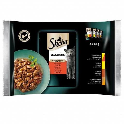 6862-sheba-selezione-con-carne-4-x-85-g Sheba Selezione con Carne 4 x 85 g - immagine 1