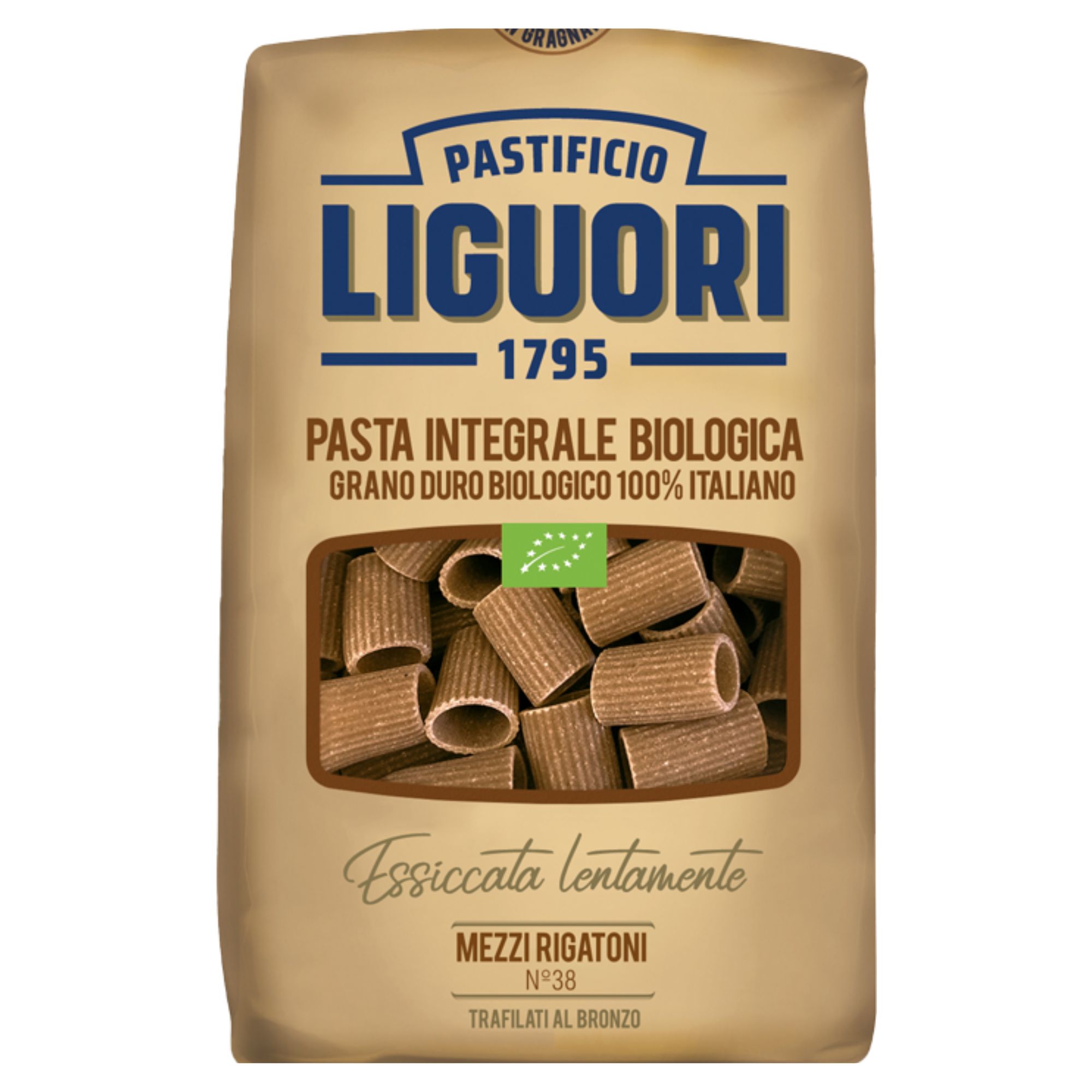 Liguori Mezzi Rigatoni Pasta Integrale - 500 gr Liguori Mezzi Rigatoni Pasta Integrale – 500 gr - immagine 1