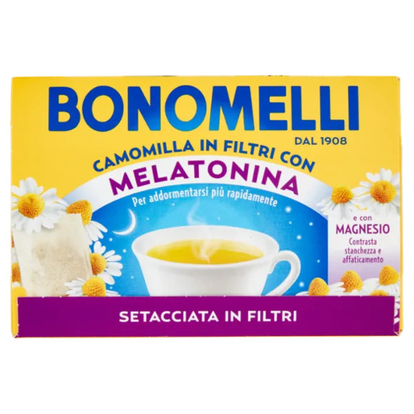 912-bonomelli-camomilla-setacciata-melatonina-14-filtri Bonomelli Camomilla Setacciata Melatonina 14 filtri - immagine 1