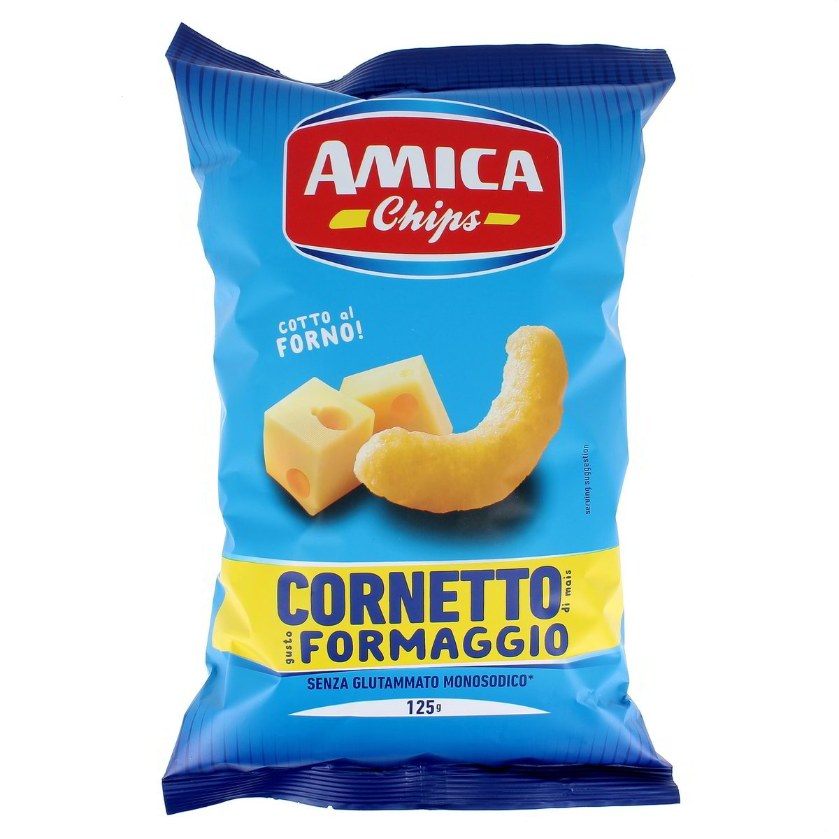 Amica-Chips-Snack-Cornetto-Formaggio-125-g-1 Amica Chips Snack Cornetto Formaggio 125 g - immagine 1