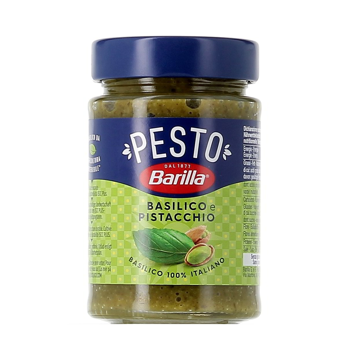 Barilla-Pesto-Basilico-e-Pistacchio-190-g Barilla Pesto Basilico e Pistacchio 190 g - immagine 1