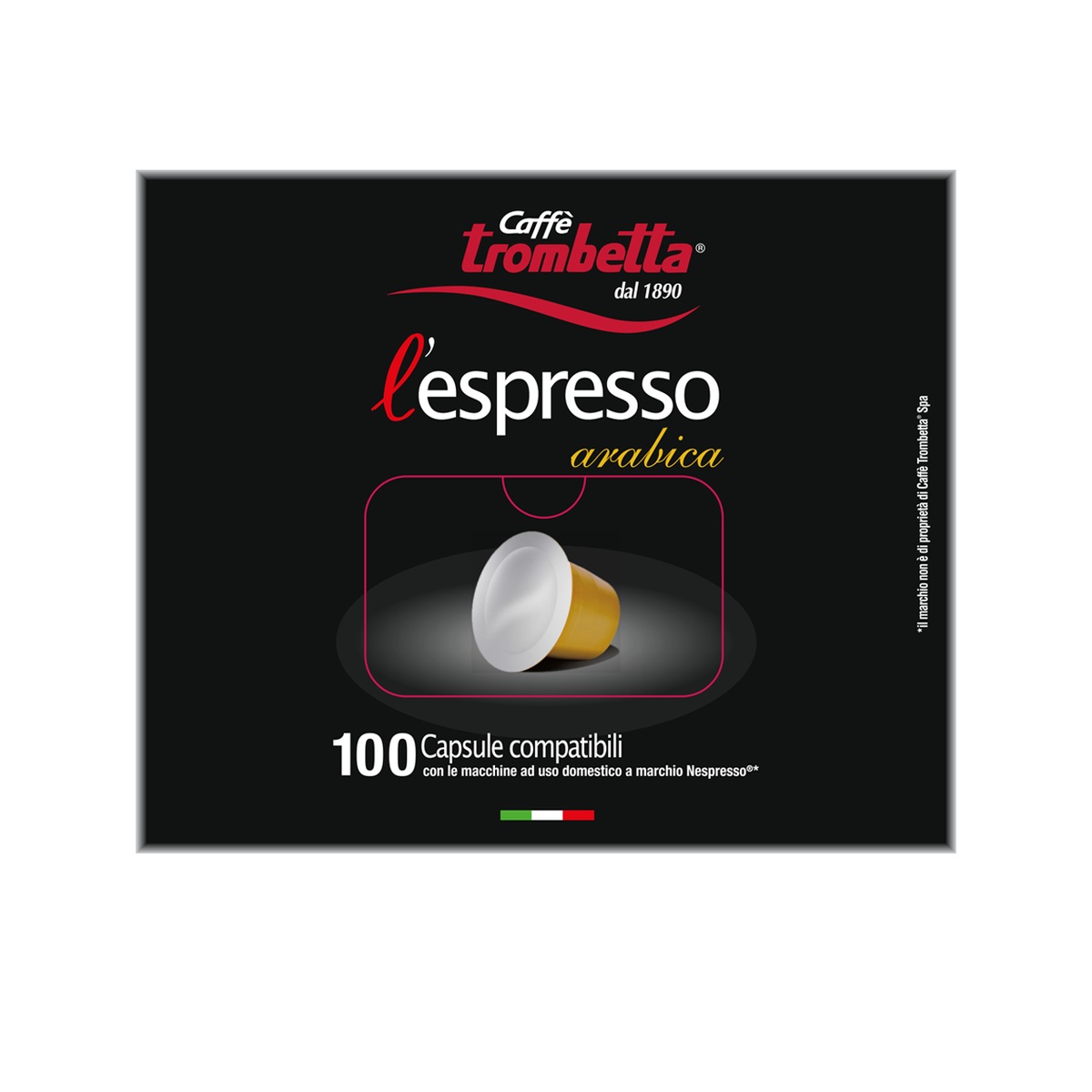 Caffe-Trombetta-Capsule-lEspresso-Compatibili-Nespresso-Arabica-100 Caffè Trombetta Capsule l'Espresso Compatibili Nespresso | Arabica - 100 - immagine 1