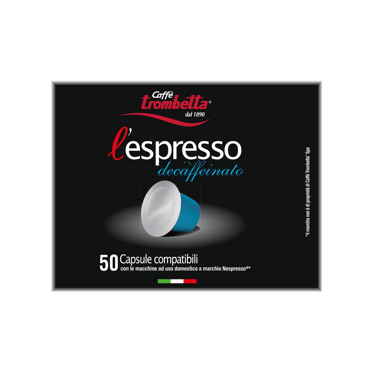Caffe-Trombetta-Capsule-lEspresso-Compatibili-Nespresso-Decaffeinato-3x50-1 Caffè Trombetta Capsule l'Espresso Compatibili Nespresso | Decaffeinato - 3x50 - immagine 1