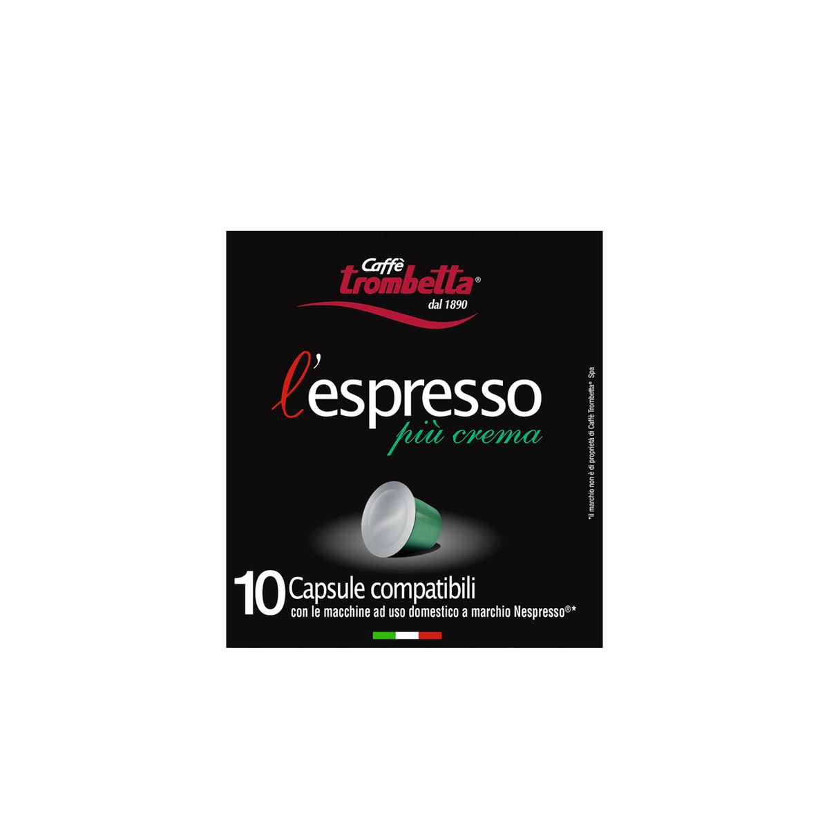 Caffe-Trombetta-Capsule-lEspresso-Compatibili-Nespresso-Piu-crema-8x10-1 Caffè Trombetta Capsule l'Espresso Compatibili Nespresso | Piu-crema - 8x10 - immagine 1