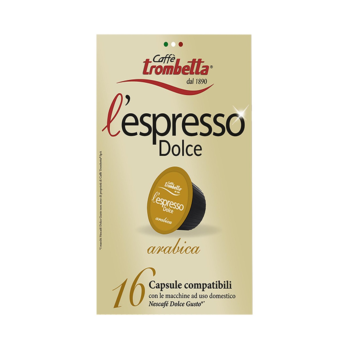Caffe-Trombetta-Capsule-lEspresso-Dolce-Compatibili-Nescafe-Dolce-Gusto-Arabica-8x16-1 Caffè Trombetta Capsule l'Espresso Dolce Compatibili Nescafè Dolce Gusto | Arabica - 8x16 - immagine 1