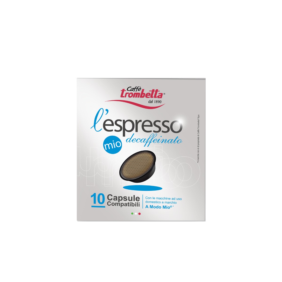 Caffe-Trombetta-Capsule-lEspresso-Mio-Compatibili-Lavazza®-A-Modo-Mio®-Decaffeinato-8x10-1 Caffè Trombetta Capsule l'Espresso Mio Compatibili Lavazza® A Modo Mio® | Decaffeinato - 8x10 - immagine 1