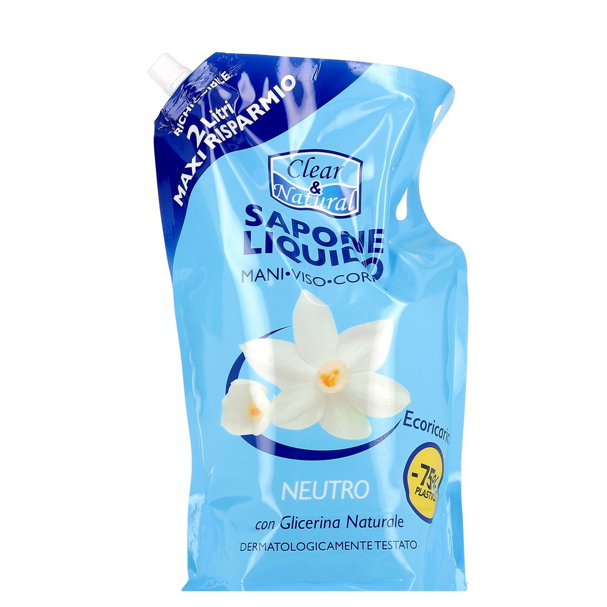 Clear-and-Natural-Sapone-Liquido-Ecoricarica-2-L Clear & Natural Sapone Liquido Ecoricarica 2 L - immagine 1