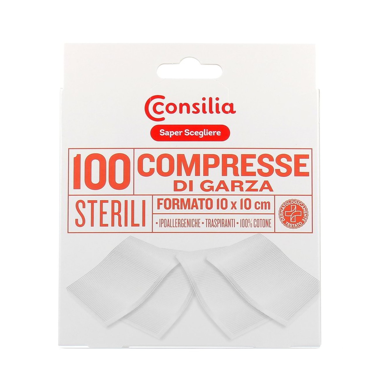 Consilia-100-Compresse-di-Garze-Sterili Consilia 100 Compresse di Garze Sterili - immagine 1