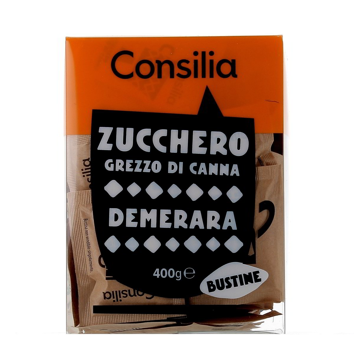 Consilia-Bustine-Zucchero-di-Canna-400-g Consilia Bustine Zucchero di Canna 400 g - immagine 1