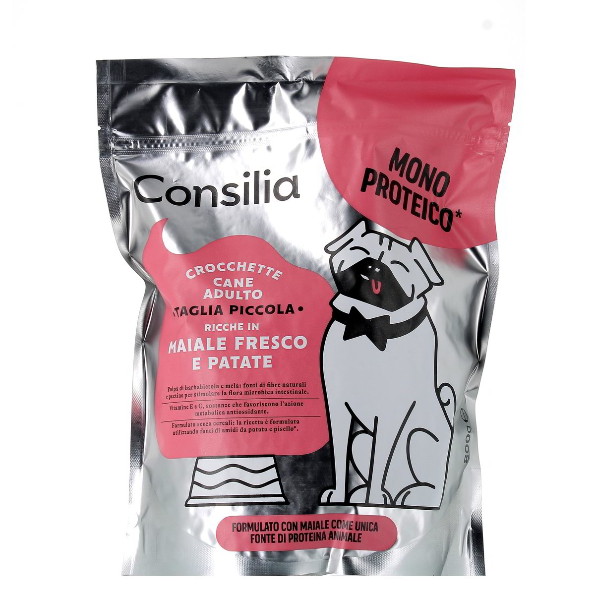 Consilia-Cane-Crocchette-Monoproteico-Maiale-800-g Consilia Cane Crocchette Monoproteico Maiale 800 g - immagine 1