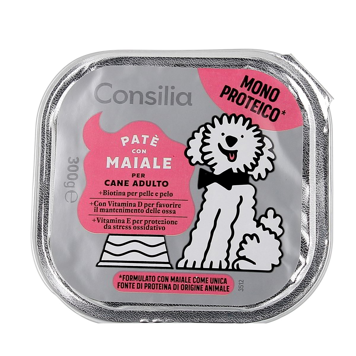 Consilia-Cane-Pate-Monoproteico-Maiale-300-g Consilia Cane Paté Monoproteico Maiale 300 g - immagine 1