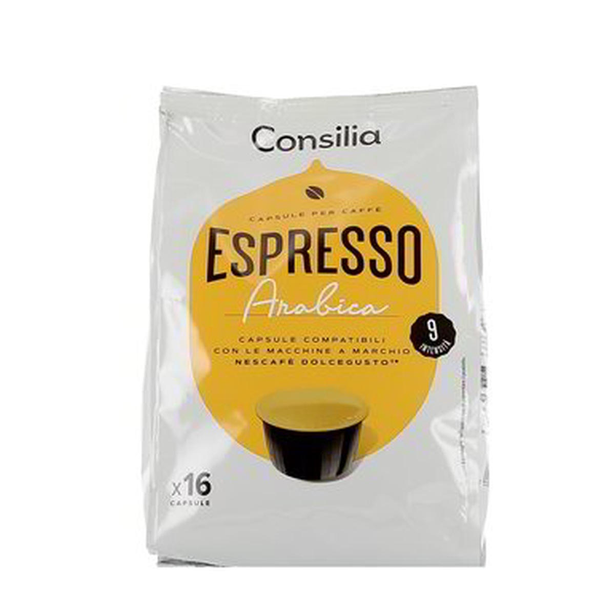 Consilia-Capsule-Compatibili-DG-Arabica-x-16-112-g Consilia Capsule Compatibili DG Arabica x 16 112 g - immagine 1