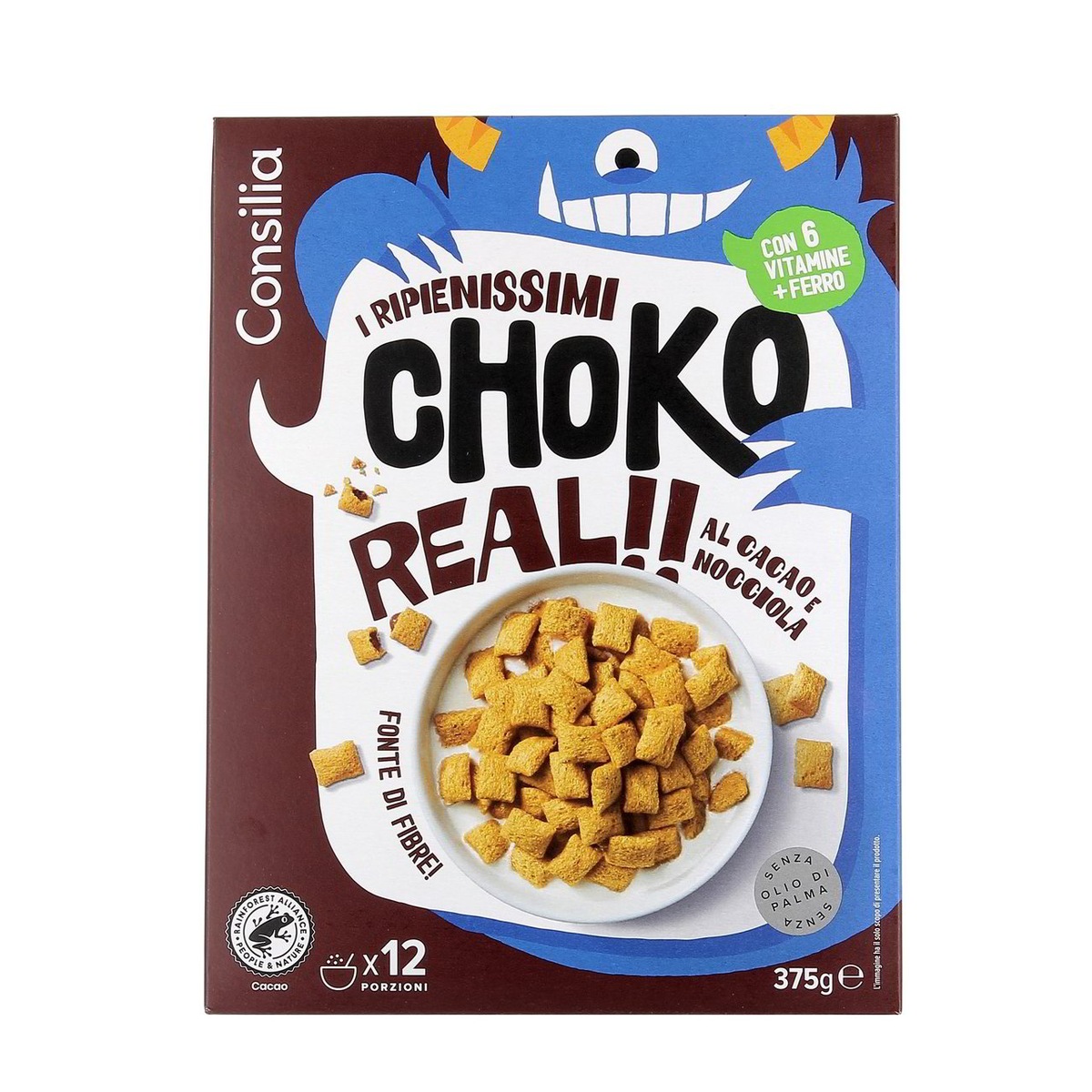Consilia-Choco-Real-Cacao-Nocciole-375-g Consilia Choco Real Cacao/Nocciole 375 g - immagine 1