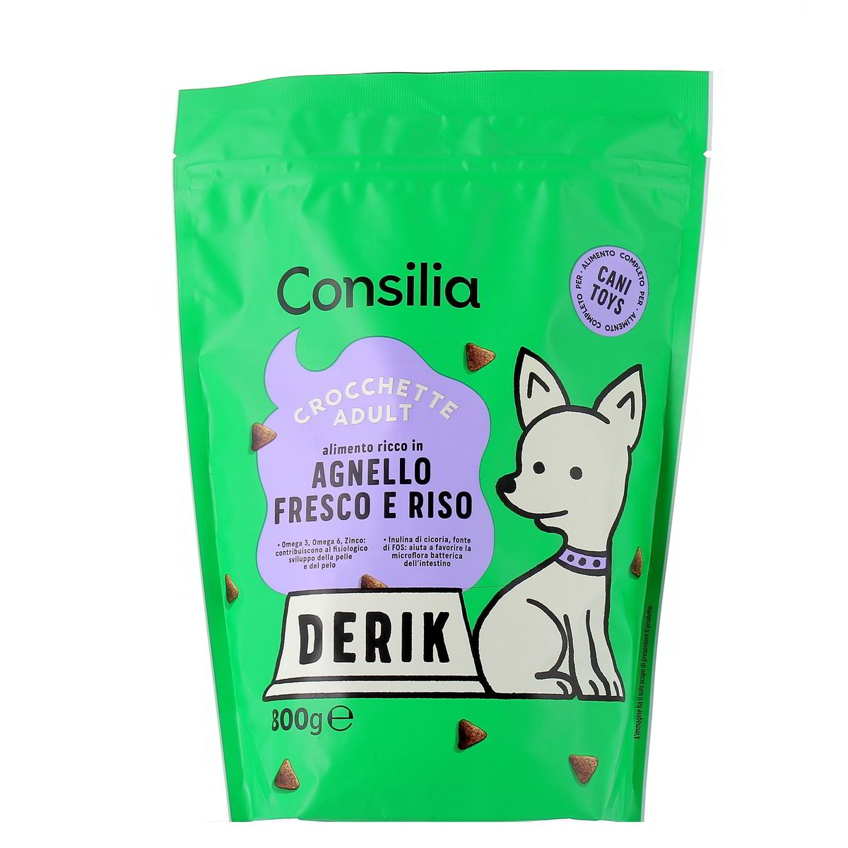 Consilia-Crocchette-Cane-XS-S-Agnello-Riso-800-g Consilia Crocchette Cane XS/S Agnello/Riso 800 g - immagine 1