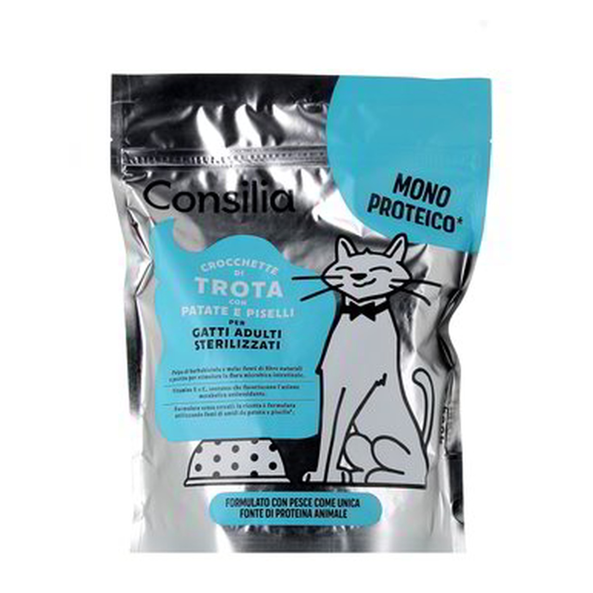 Consilia-Crocchette-Gatto-Monoproteico-Trota-400-g Consilia Crocchette Gatto Monoproteico Trota 400 g - immagine 1