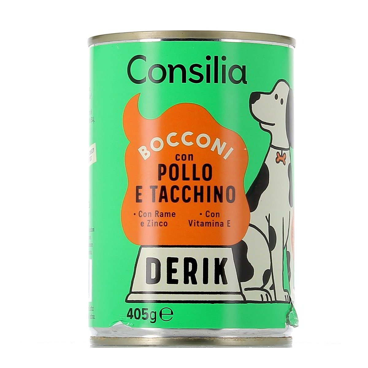 Consilia-Derik-Bocconi-Cane-Pollo-Tacchino-405-g Consilia Derik Bocconi Cane Pollo/Tacchino 405 g - immagine 1
