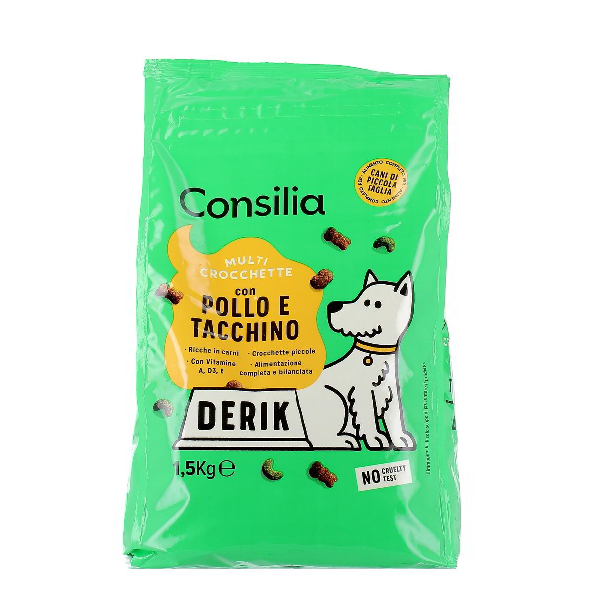 Consilia-Derik-Crocchette-Pollo-Tacchino-Taglia-S-15-kg Consilia Derik Crocchette Pollo/Tacchino Taglia S 1,5 kg - immagine 1