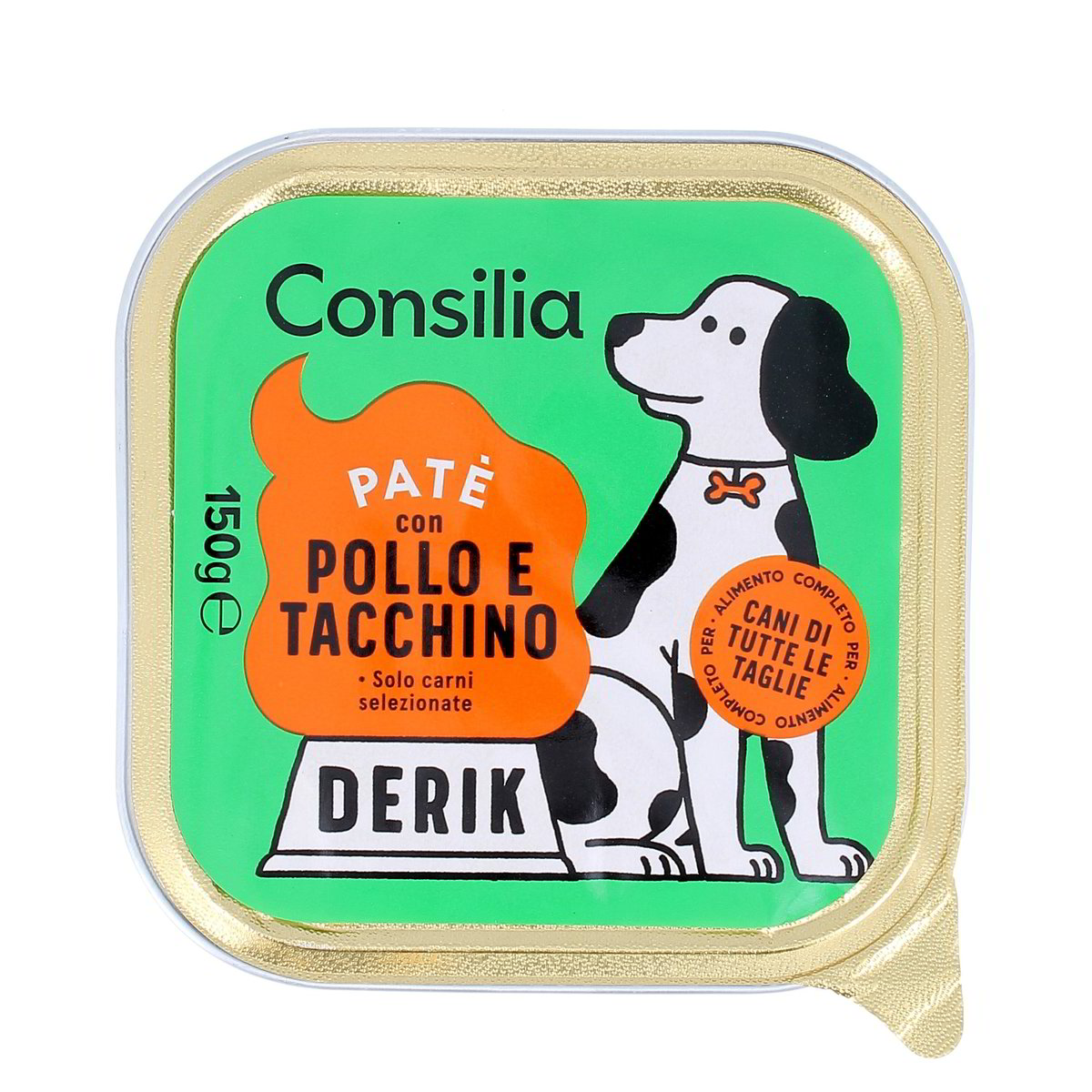 Consilia-Derik-Pate-Con-Pollo-e-Tacchino-150-g Consilia Derik Paté Con Pollo e Tacchino 150 g - immagine 1
