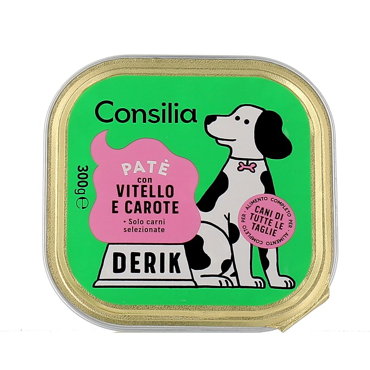 Consilia-Derik-Pate-Vitello-e-Carote-300-g Consilia Derik Paté Vitello e Carote 300 g - immagine 1