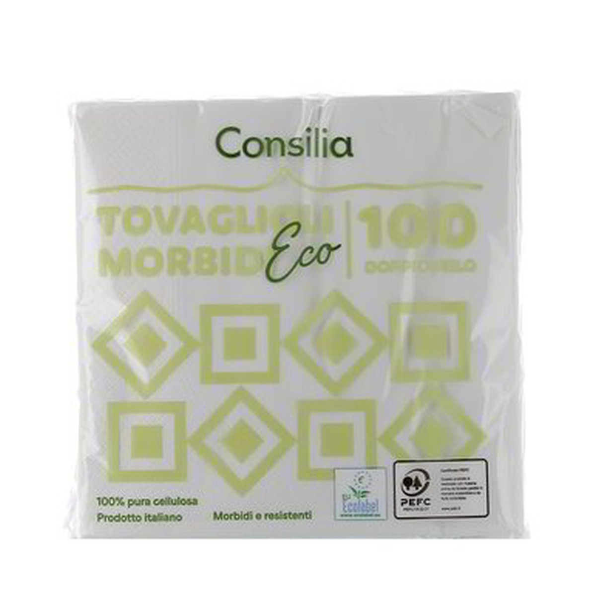 Consilia-Eco-100-Tovaglioli-2-Veli-33-x-33 Consilia Eco 100 Tovaglioli 2 Veli 33 x 33 - immagine 1