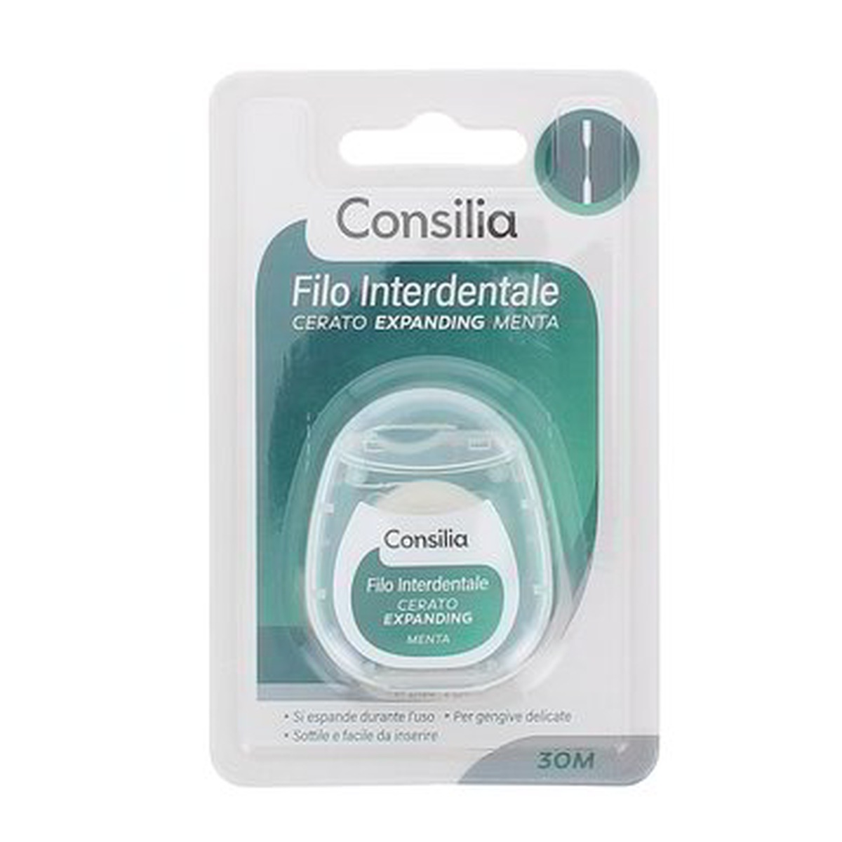 Consilia-Filo-Interdentale-Espandente-Menta-30-m Consilia Filo Interdentale Espandente Menta 30 m - immagine 1