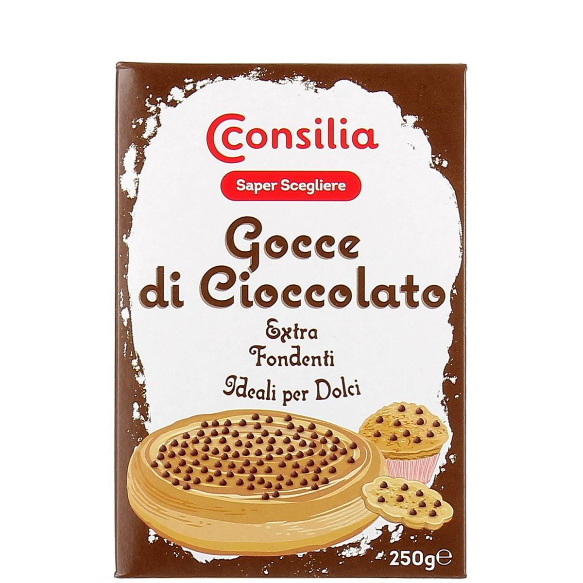 Consilia-Gocce-di-Cioccolato-Extra-Fondente-250-g Consilia Gocce di Cioccolato Extra Fondente 250 g - immagine 1