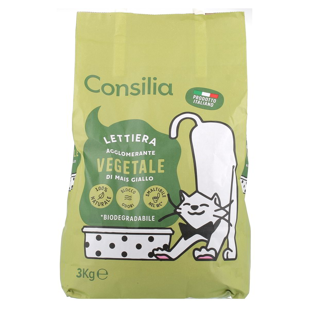 Consilia-Lettiera-Vegetale-per-Gatto-3-kg Consilia Lettiera Vegetale per Gatto 3 kg - immagine 1