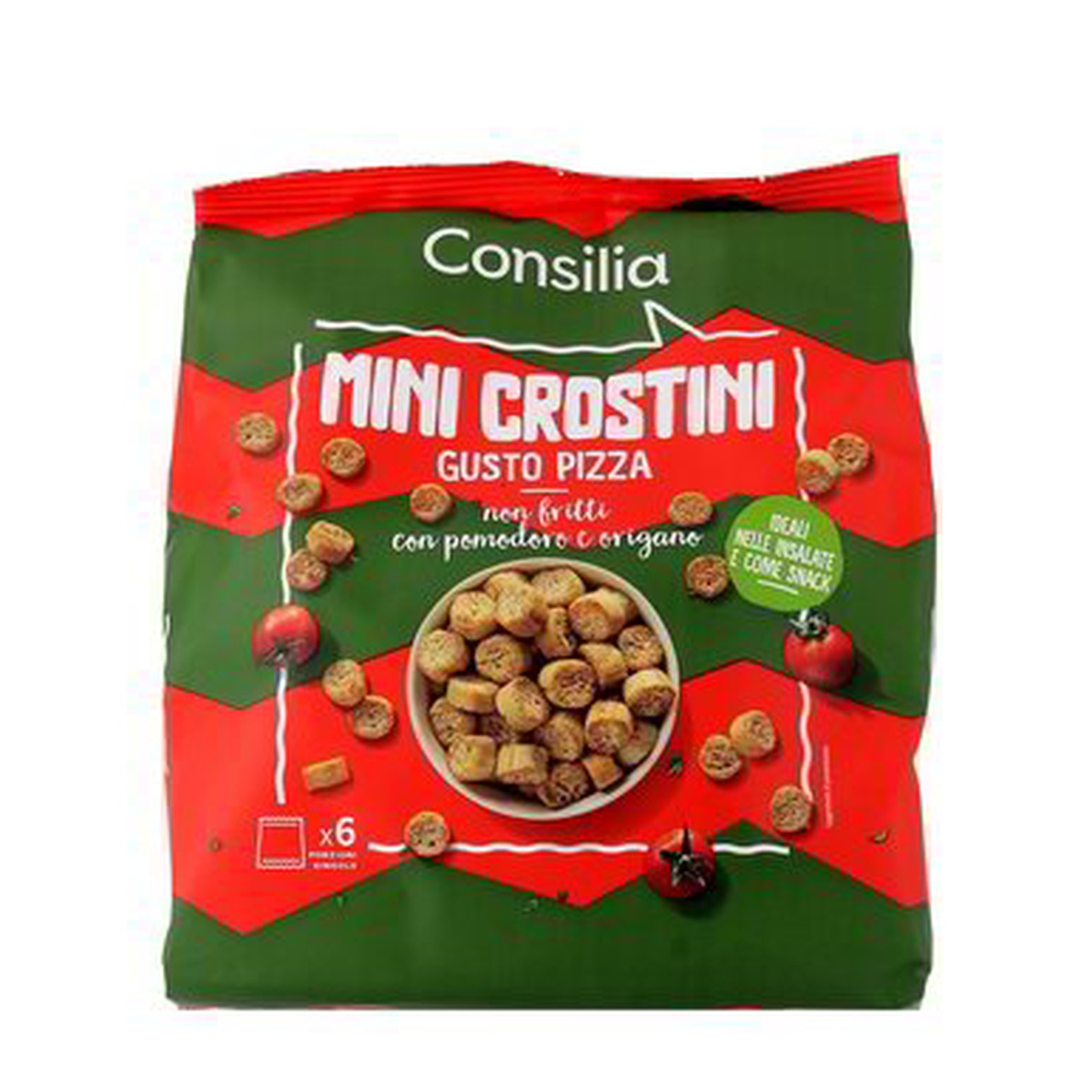 Consilia-Mini-crostini-pomodoro-e-origano-168-g Consilia Mini crostini pomodoro e origano 168 g - immagine 1