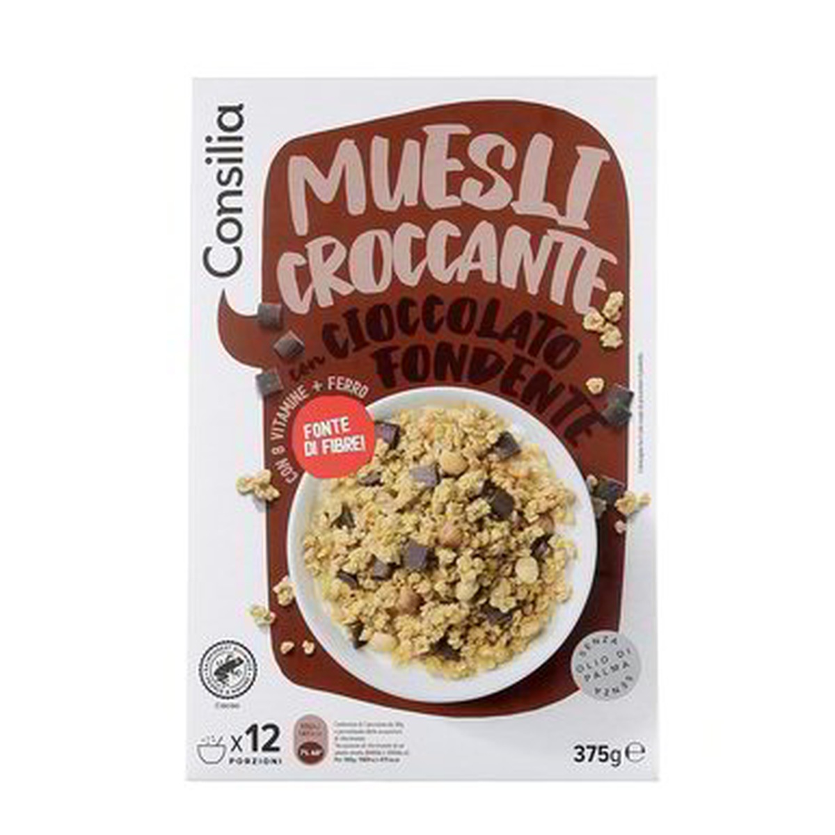 Consilia-Muesli-cioccolato-e-nocciole-375-g Consilia Muesli cioccolato e nocciole 375 g - immagine 1