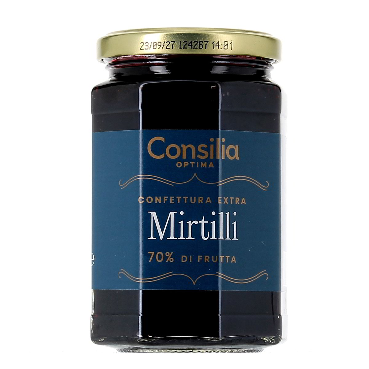 Consilia-Optima-confettura-extra-mirtilli-70-percento-350-g Consilia Optima confettura extra mirtilli 70% 350 g - immagine 1