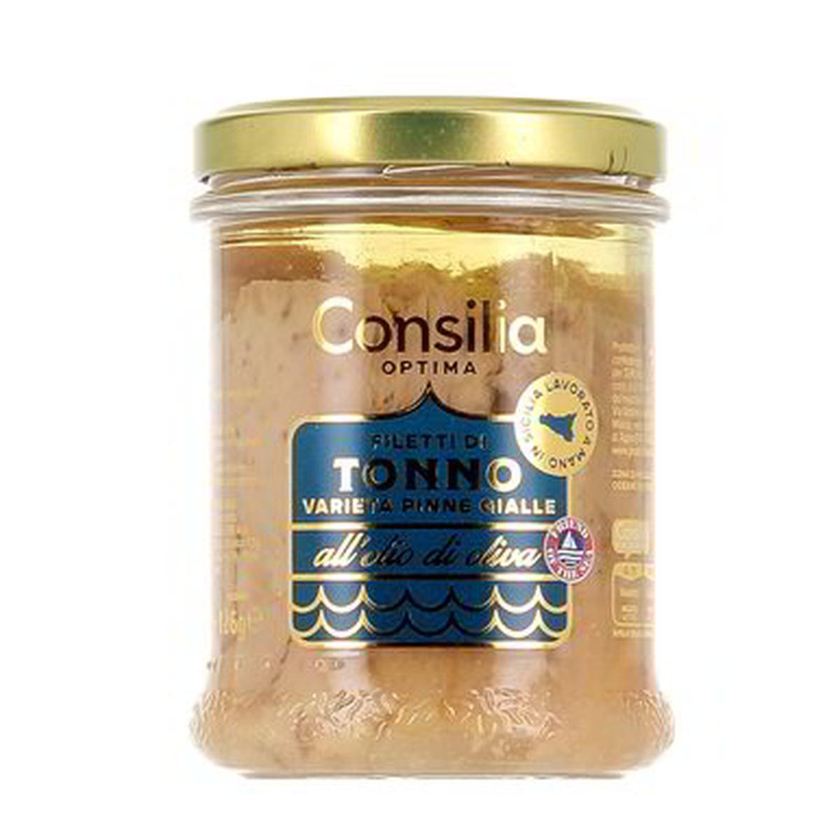Consilia-Optima-tonno-vetro-in-olio-di-oliva-180-126-g Consilia Optima tonno vetro in olio di oliva 180/126 g - immagine 1