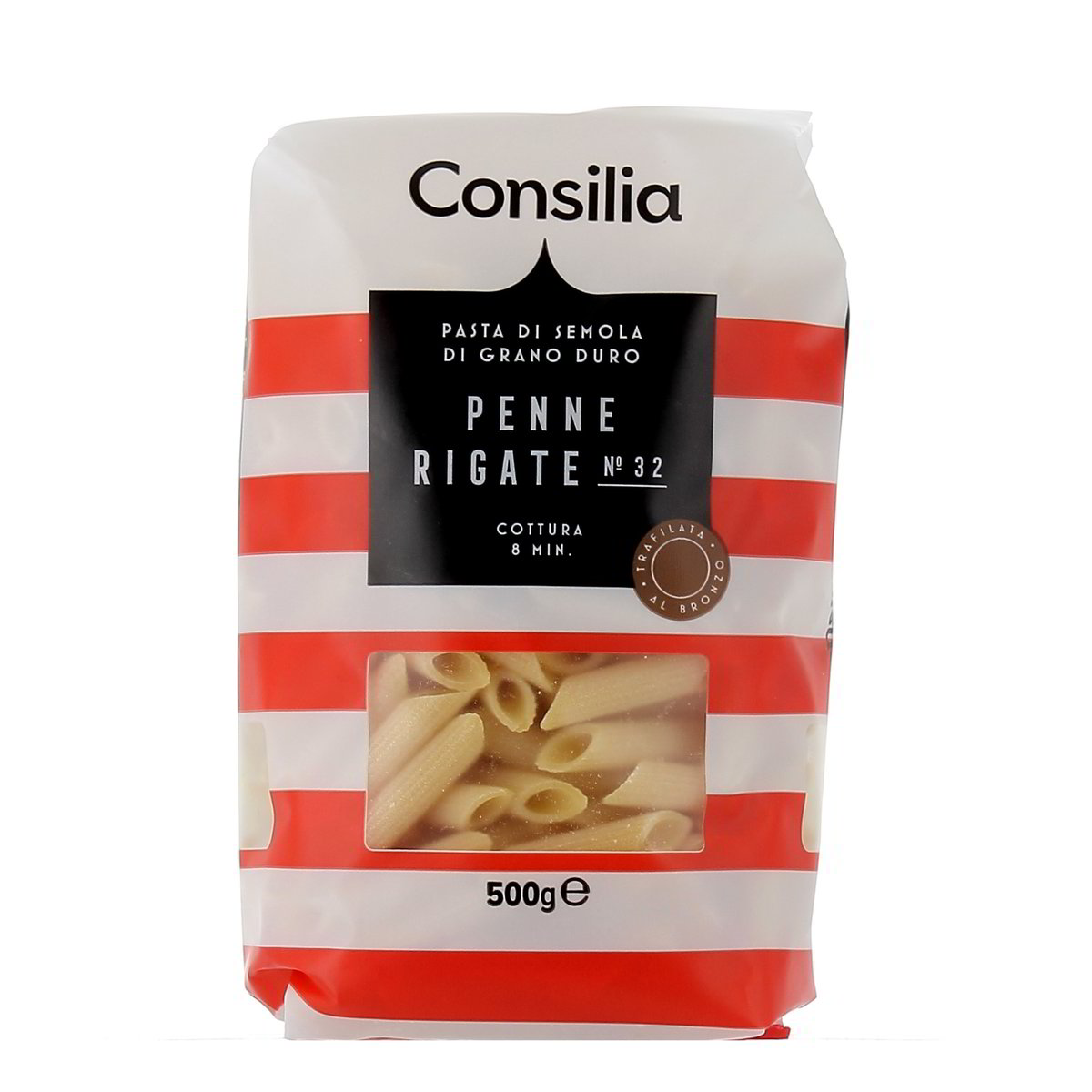 Consilia-Pasta-Bronzo-Mezze-Penne-Rigate-500-g Consilia Pasta Bronzo Mezze Penne Rigate 500 g - immagine 1