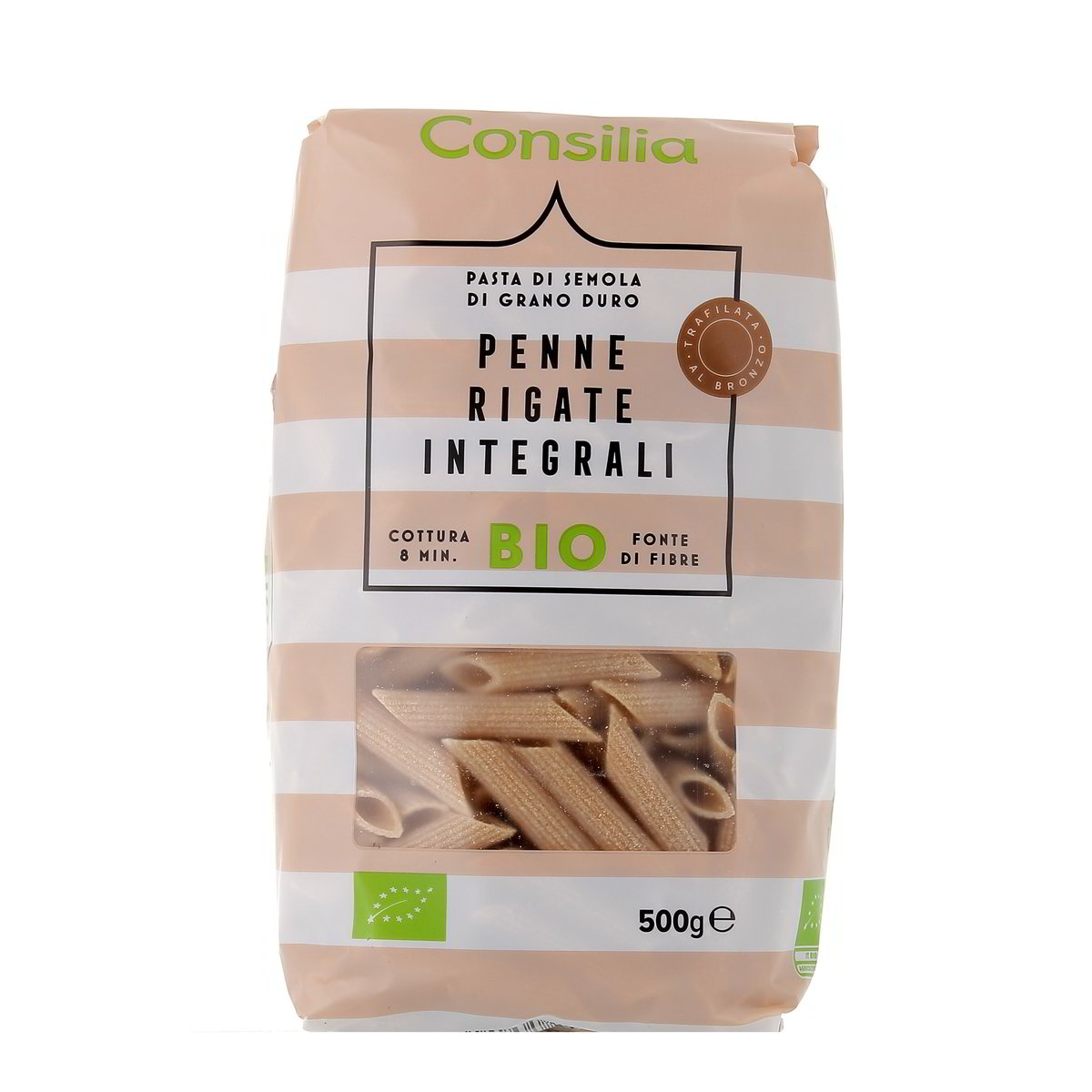 Consilia-Pasta-Integrale-Bio-Penne-Rigate-500-g Consilia Pasta Integrale Bio Penne Rigate 500 g - immagine 1
