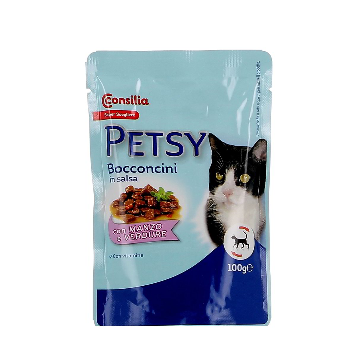 Consilia-Petsy-bocconcini-manzo-e-verdure-100-g Consilia Petsy bocconcini manzo e verdure 100 g - immagine 1