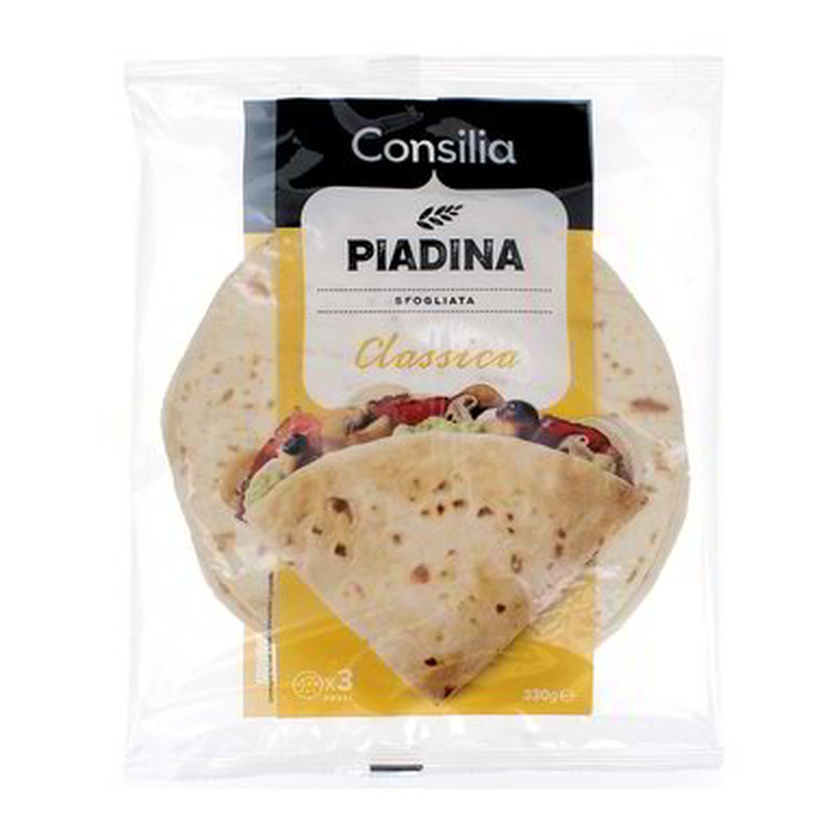Consilia-Piadina-Sfogliata-Sottile-3-pz-330-g Consilia Piadina Sfogliata Sottile 3 pz 330 g - immagine 1