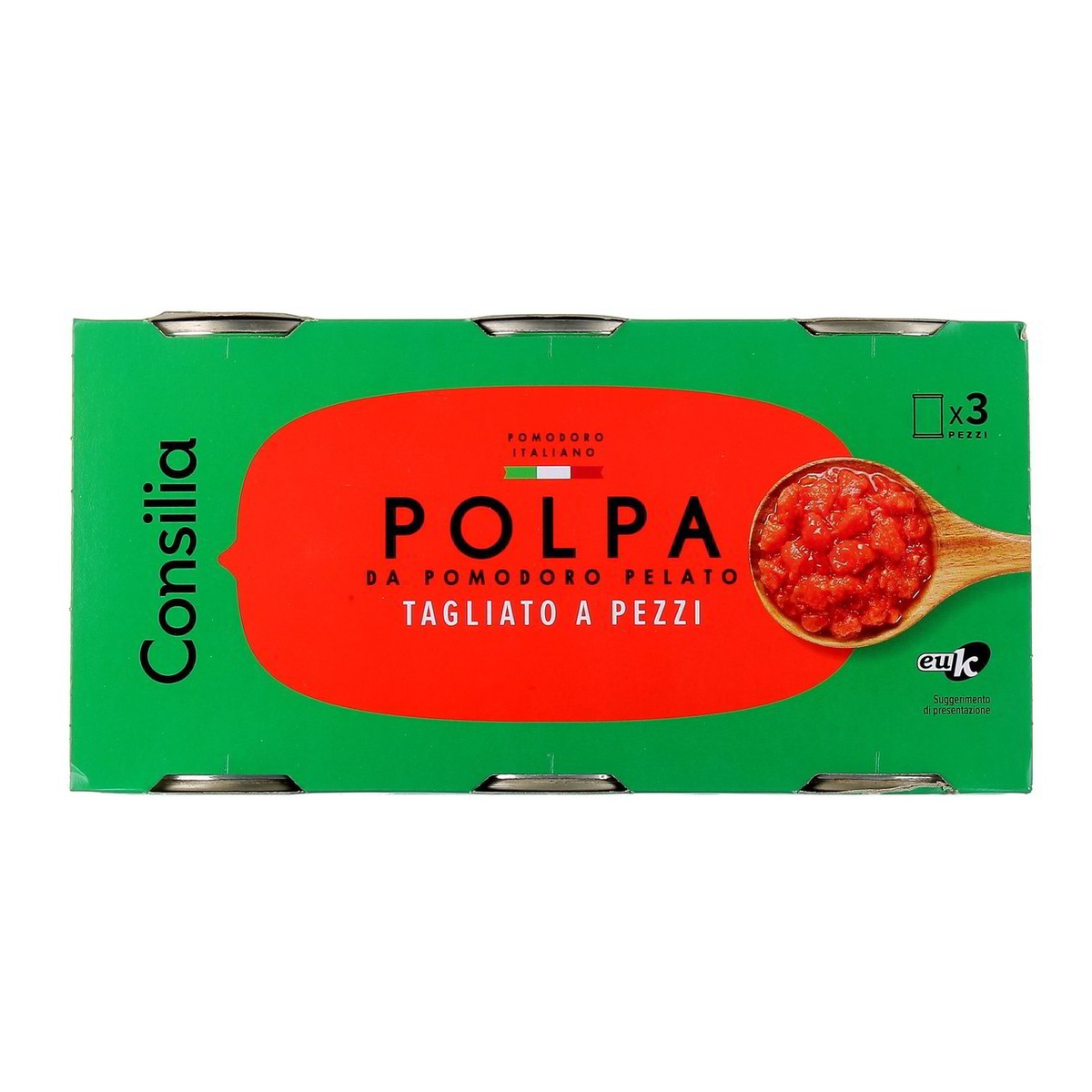 Consilia-Polpa-di-pomodoro-3-x-400-240-g Consilia Polpa di pomodoro 3 x 400/240 g - immagine 1