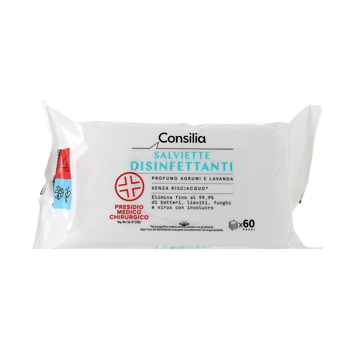 Consilia-Salviette-disinfettanti-x-60 Consilia Salviette disinfettanti x 60 - immagine 1