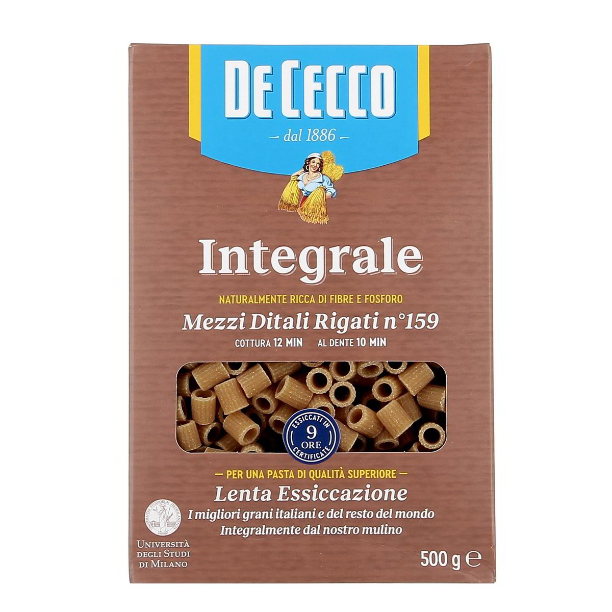De-Cecco-Mezzi-Ditali-Integrali-500-g De Cecco Mezzi Ditali Integrali 500 g - immagine 1