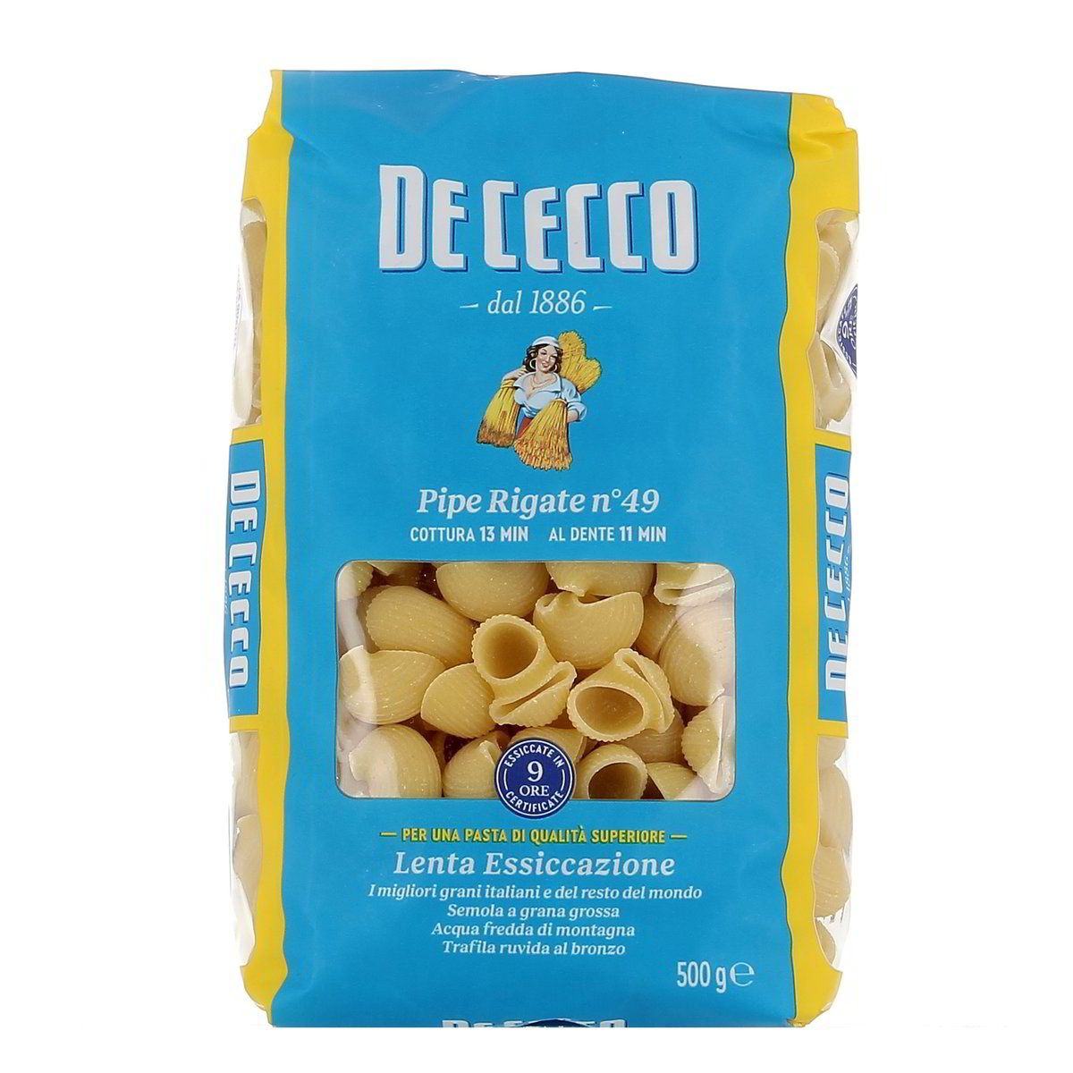 De-Cecco-Pasta-Pipe-Rigate-n-49-500-g-1 De Cecco Pasta Pipe Rigate n. 49 500 g - immagine 1