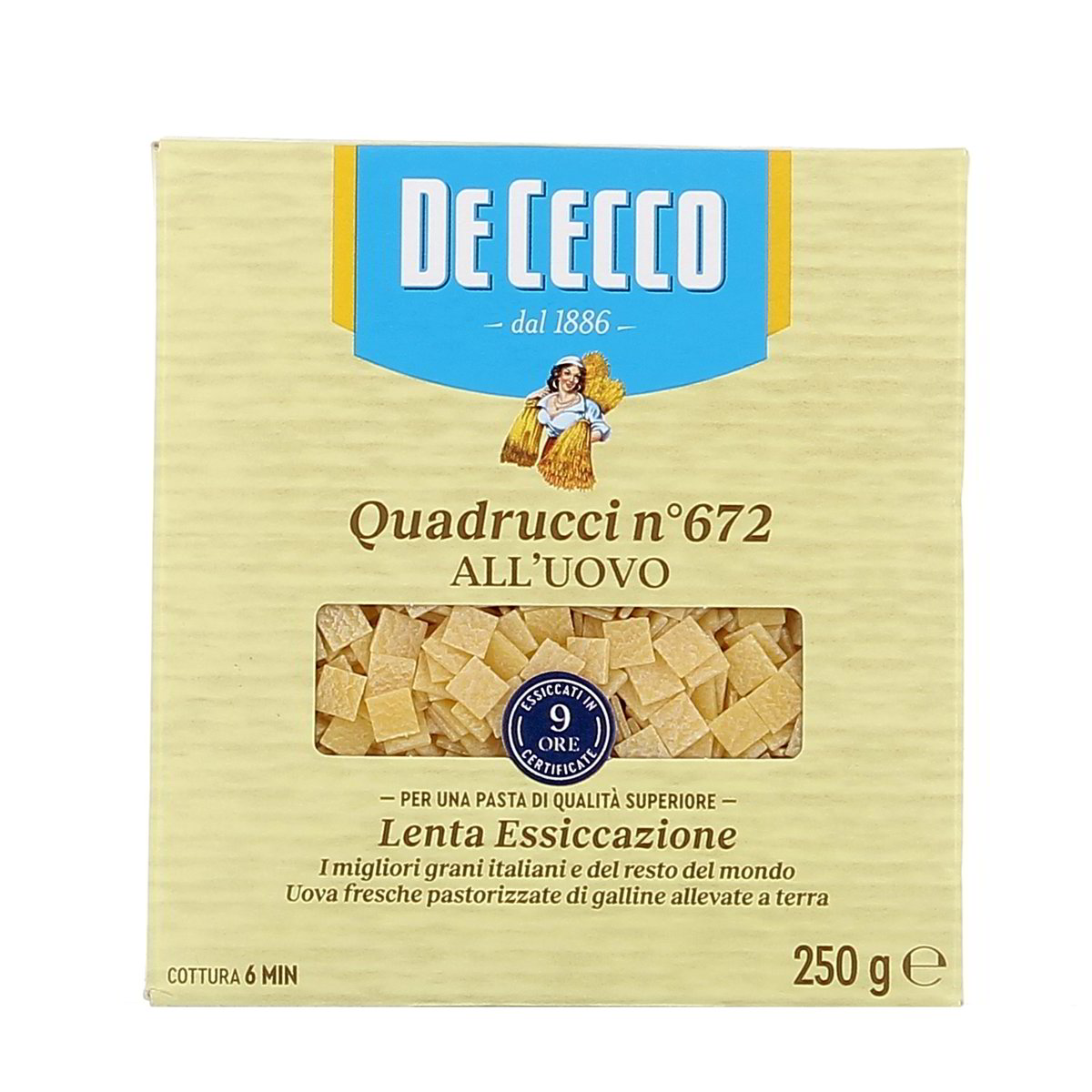 De-Cecco-Pastina-allUovo-Quadrucci-250-g De Cecco Pastina all'Uovo Quadrucci 250 g - immagine 1