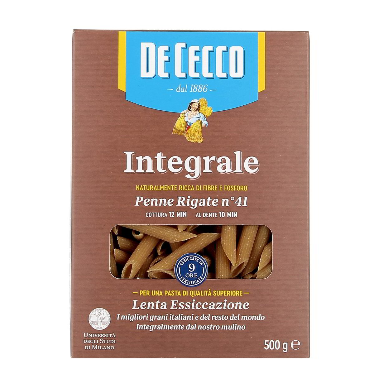 De-Cecco-Penne-Rigate-Integrali-500-g-1 De Cecco Penne Rigate Integrali 500 g - immagine 1