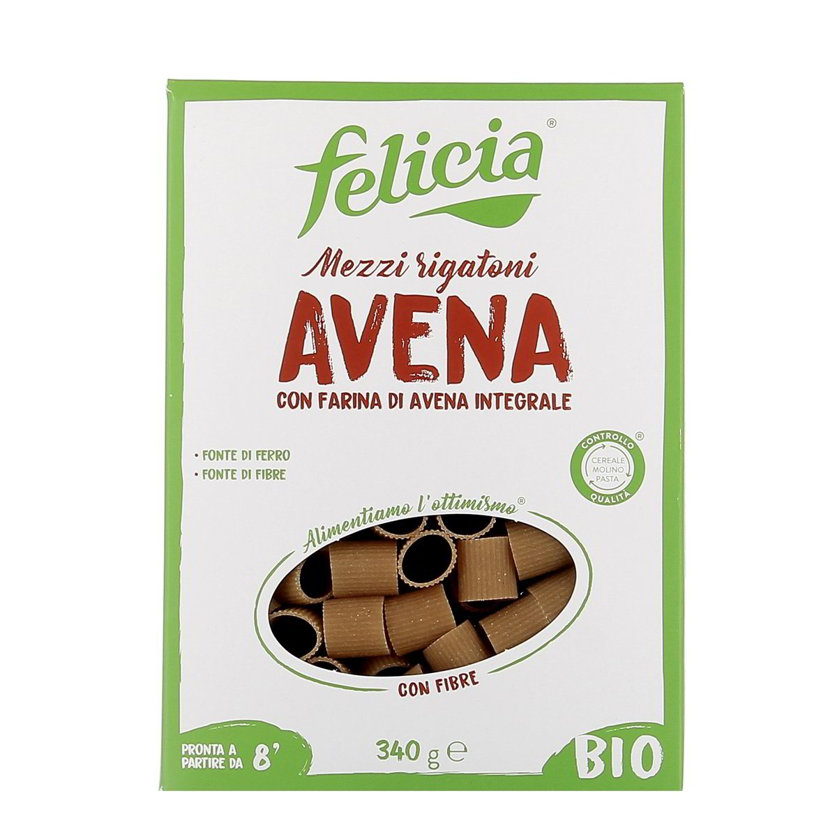 Felicia-Avena-Mezzi-Rigatoni-Bio-340-g-1 Felicia Avena Mezzi Rigatoni Bio 340 g - immagine 1